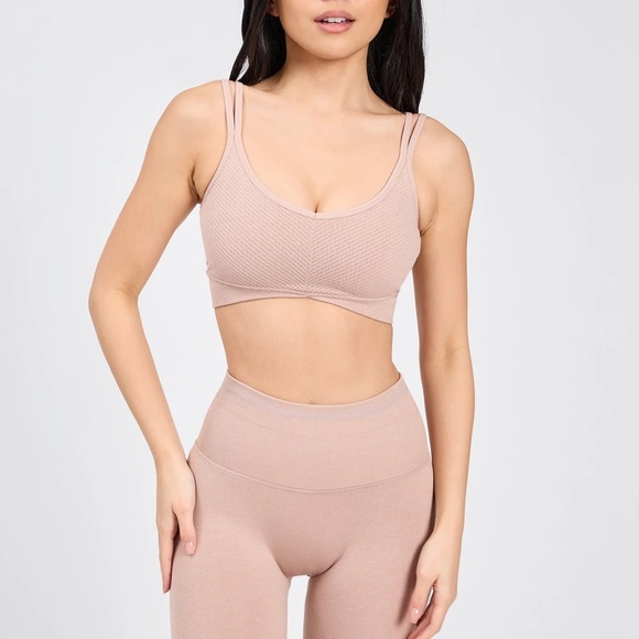 NWT BuffBunny Shape Seamless Sports Bra ‘Berry Ice’ Nude/Pink XXL - Picture 3 of 11